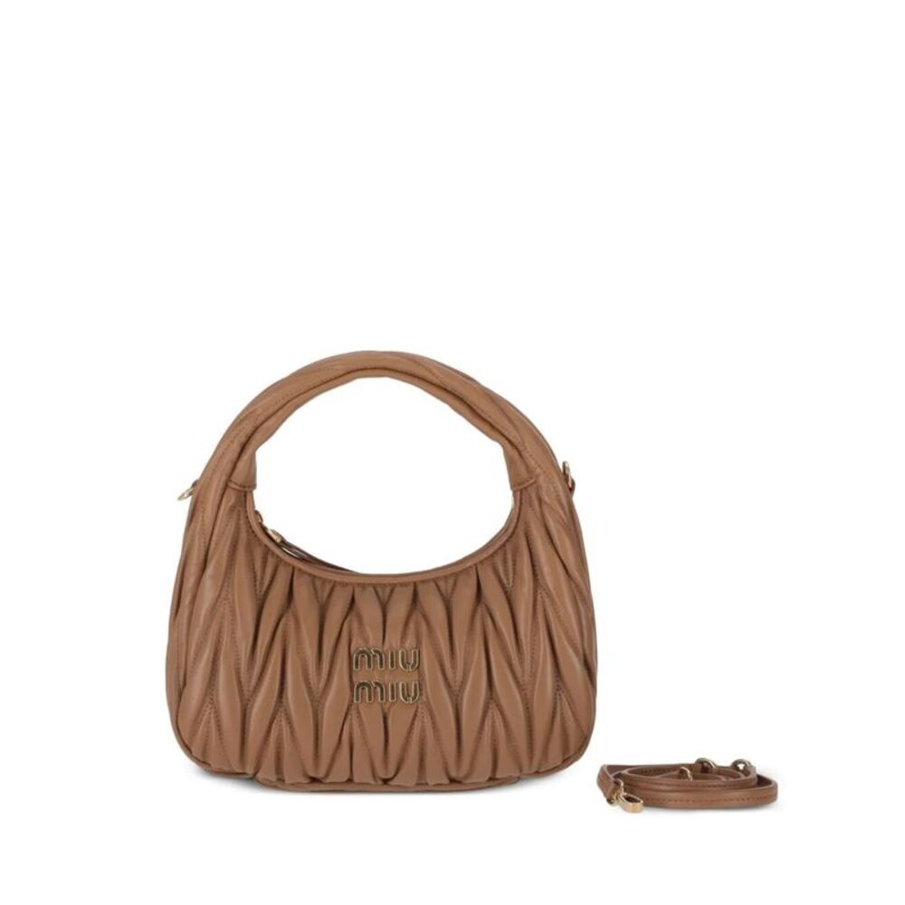Wander Matelassé Nappa Leather Small Hobo Bag Women
